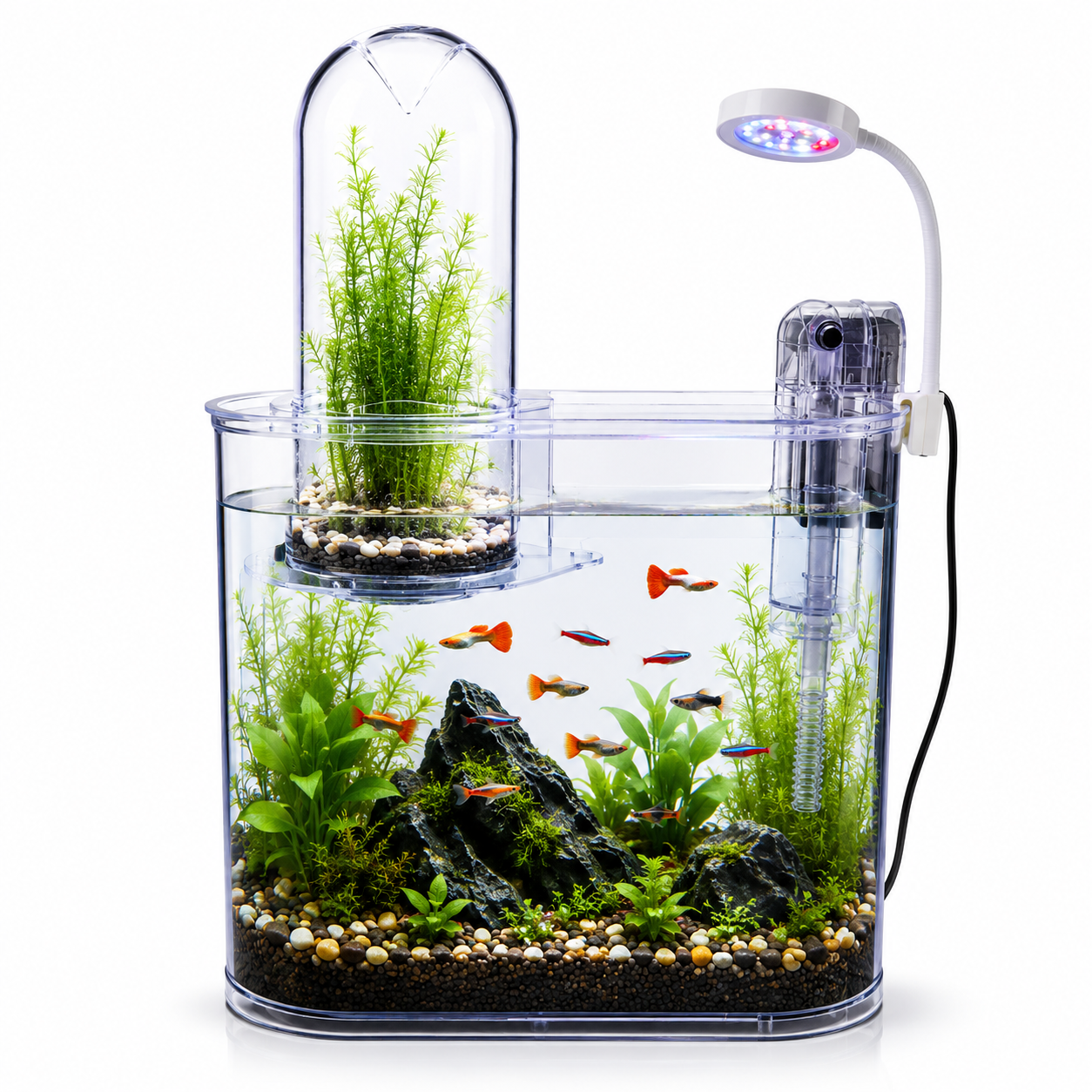 Bluepet BL-10V Floating Aqua Tower Aquarium with LED & Filter