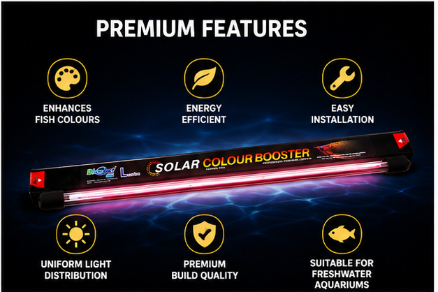 Bluepet Solar Colour Booster Aquarium LED Light – Professional Fish Colour Enhancing Lamp