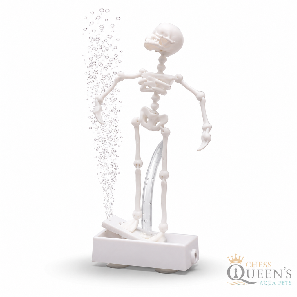 Dancing Skeleton Aquarium Ornament , Fun & Unique Air-Powered Aquarium Decoration