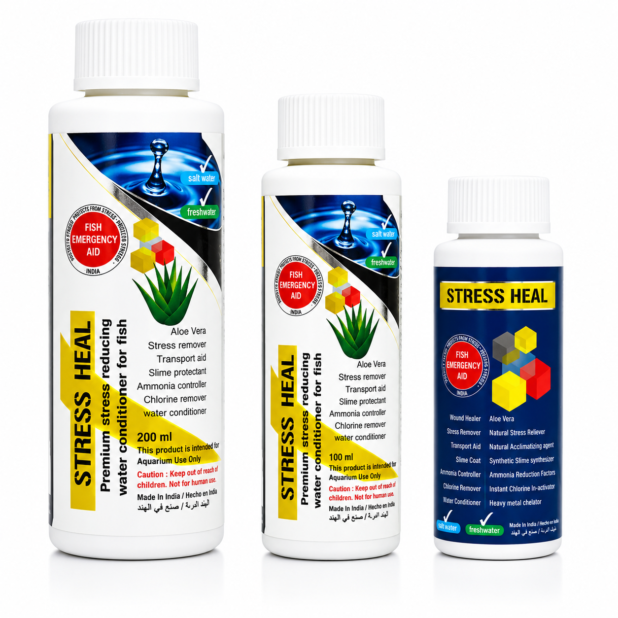 Aquatic Remedies Stress Heal – Stress Relief & Water Conditioner for Aquarium Fish