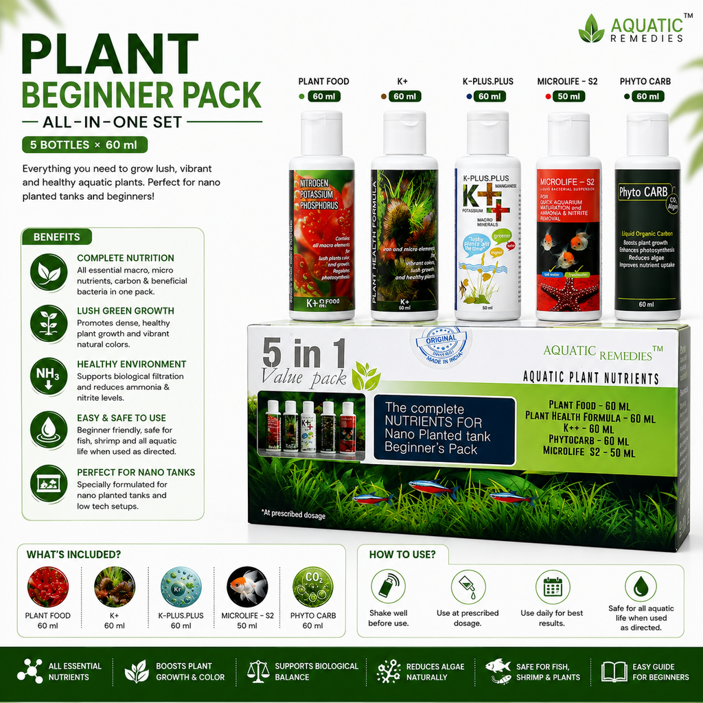 5 in 1 Plant Fertilizer Starter Pack | Complete Aquarium Plant Nutrition Kit