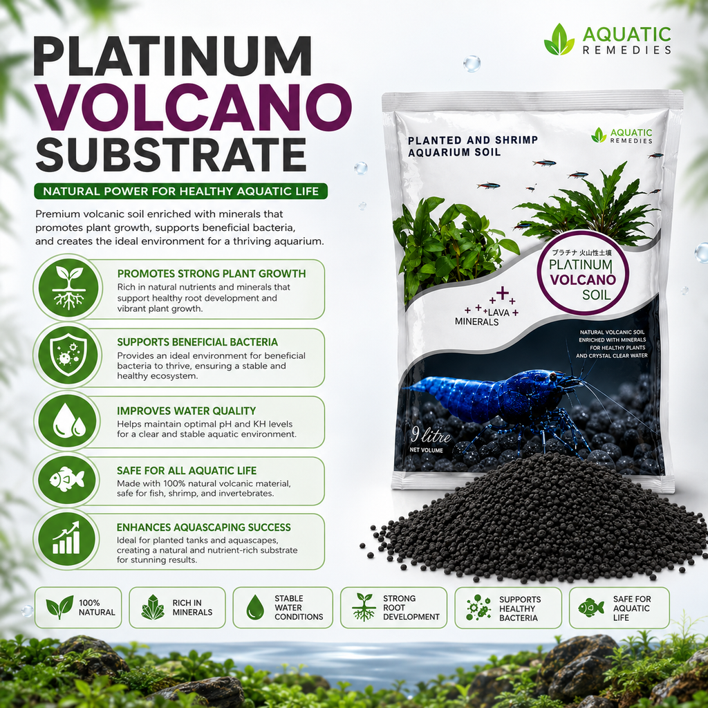 Aquatic Remedies Platinum Volcano Substrate | Premium Volcanic Aquarium Soil