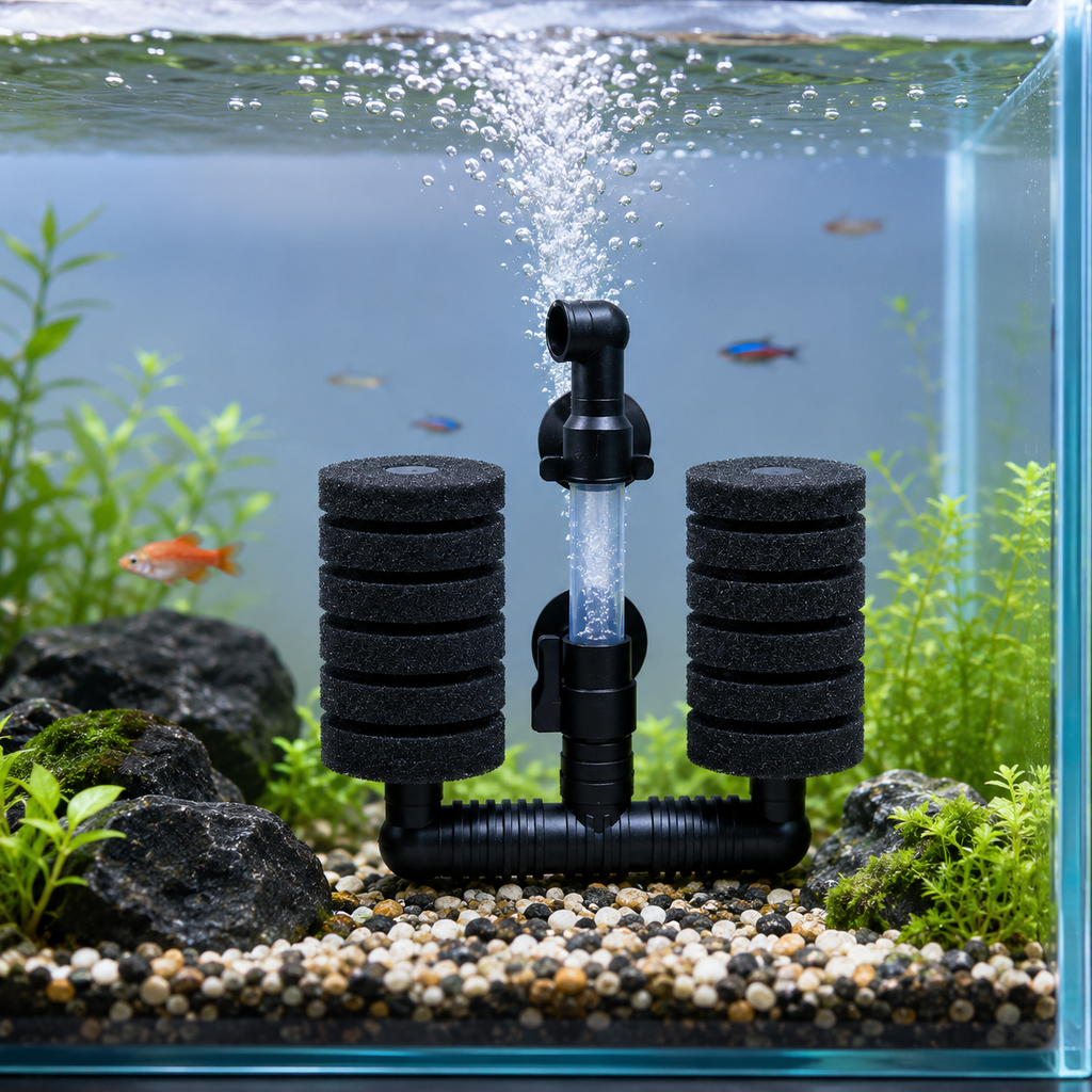 Bluepet XF-230 Bio-Sponge Filter – Dual Sponge Aquarium Filter