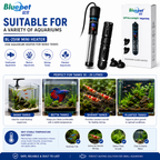 BluePet BL-25IW  , 75W , 50W , Mini Aquarium Heater 25W | Intelligent Digital Aquarium Heater for Nano Fish Tanks