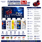 Aquatic Remedies Flowerhorn Total Care 5 in 1 Kit | Complete Health & Disease Treatment Pack