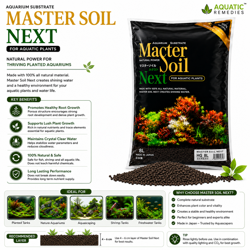 Master Soil Next 8L – Premium Aquarium Substrate for Planted Tanks & Shrimp Aquariums