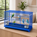 Blue Bird Cage with Tray – 15"