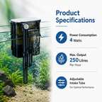 Blue Pet BLH-401 Aquarium Hang-On Filter 4W – 250L/H