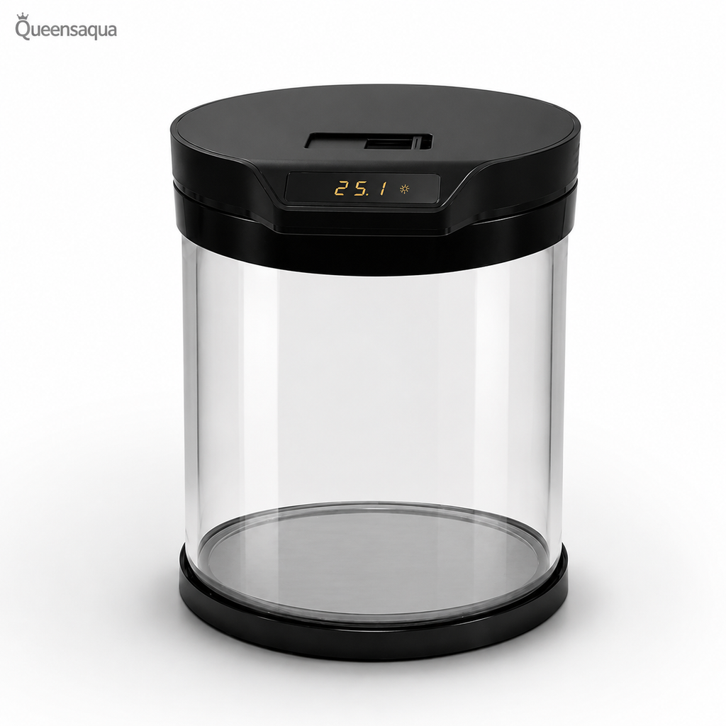 Blue Pet Q7 Cylindrical Aquarium with Built-In Filter