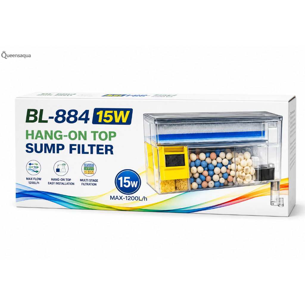 Blue Pet BL-884W Hang-On Top Sump Filter 15W 1000L/H