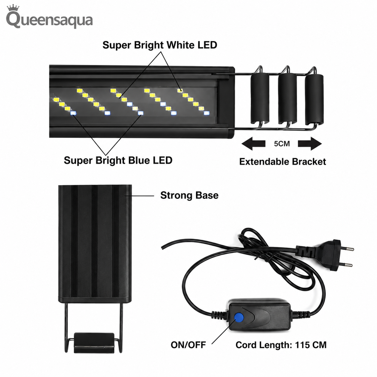 Bluepet WRGB BR-60 Aquarium Light | Full Spectrum LED for Nano Tanks