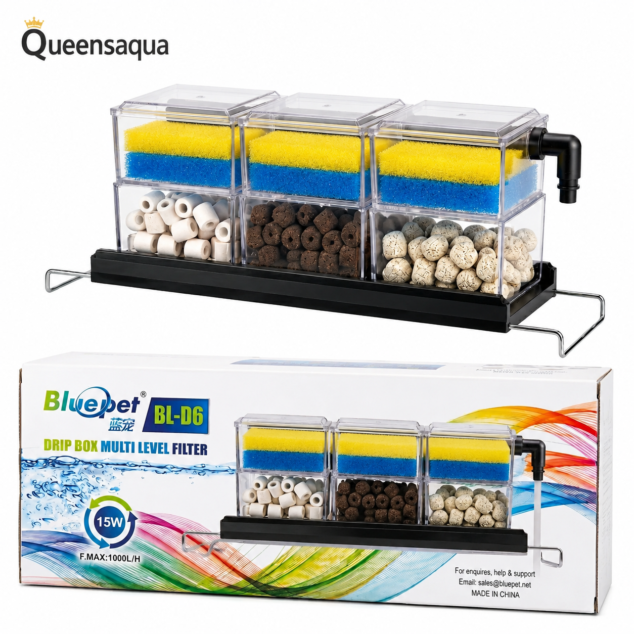 Blue Pet BL-D6 Drip Box Multi-Level Filter 15W 1000L/H