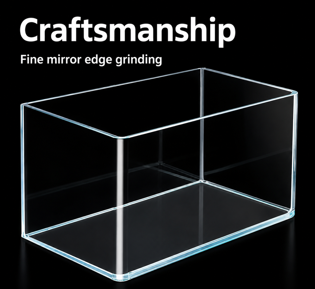 1.15 Feet Curved Glass Aquarium – 35cm Seamless Fish Tank