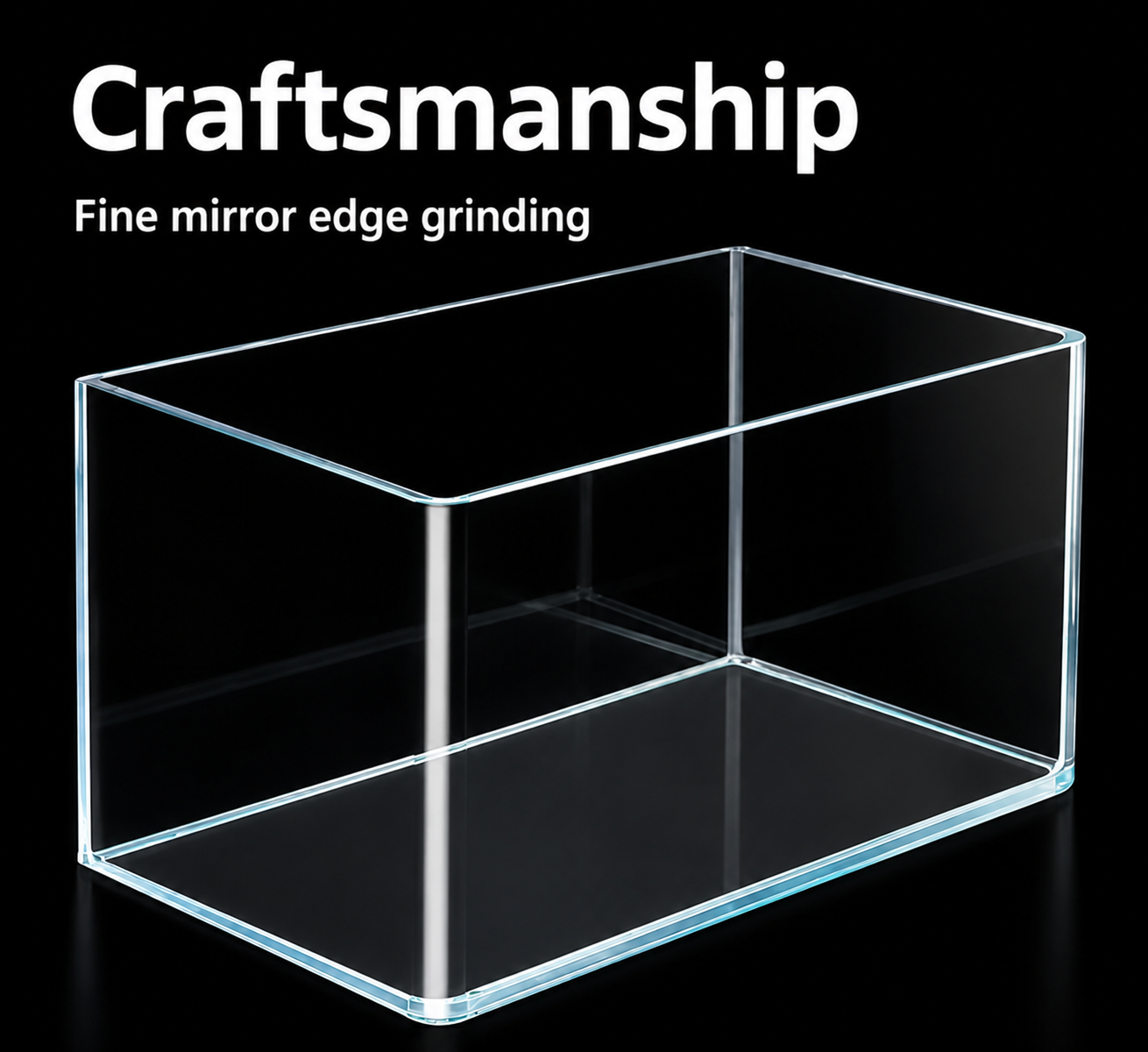 1.15 Feet Curved Glass Aquarium – 35cm Seamless Fish Tank