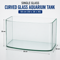 50cm Curved Glass Aquarium Tank – Small Fish Tank