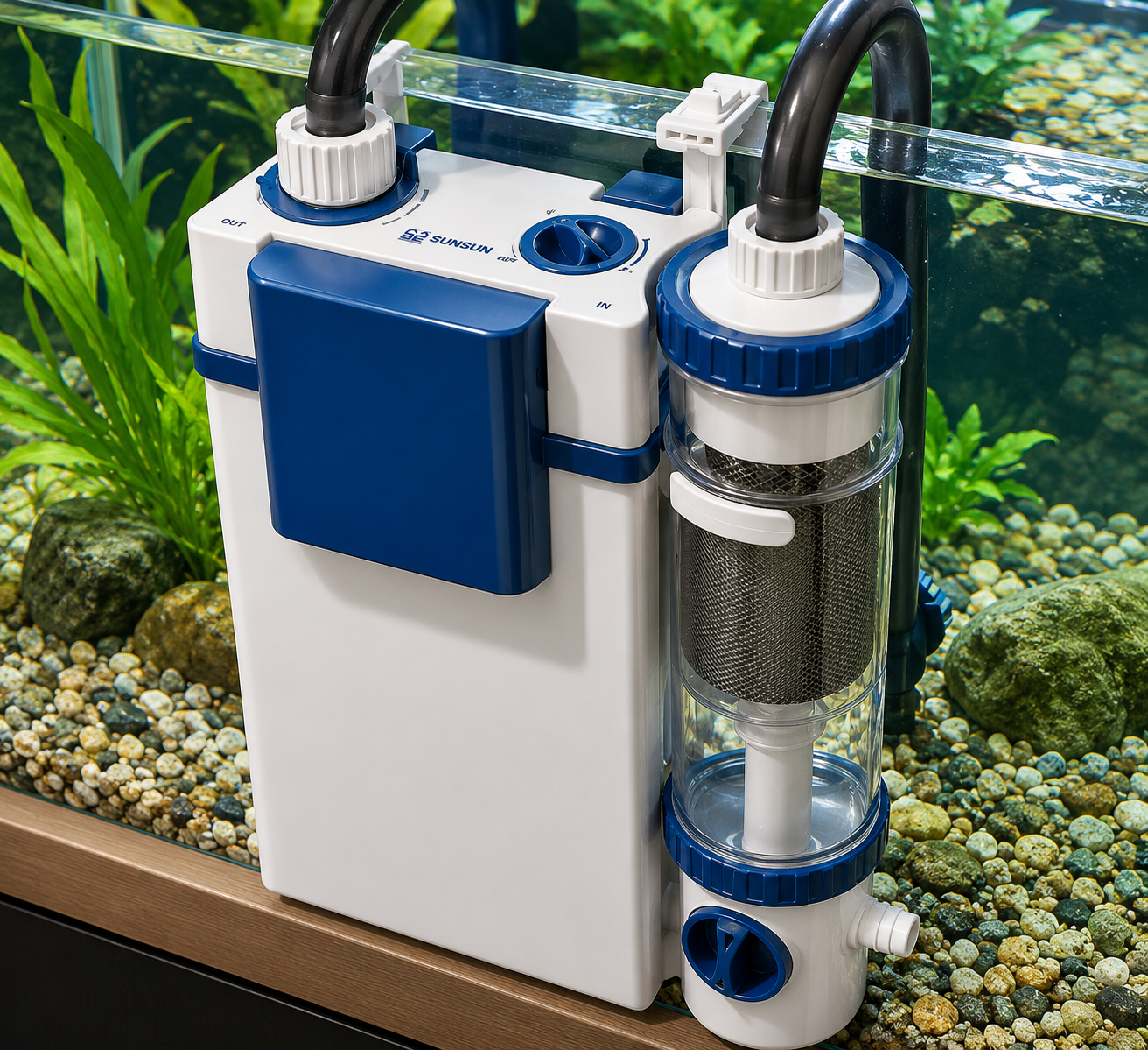 SUNSUN YBF-500 Aquarium Hang On Filter | Powerful External Fish Tank Filter
