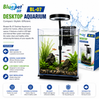 Bluepet BL-07 Desktop Aquarium with LED Light & Filter | Nano Fish Tank