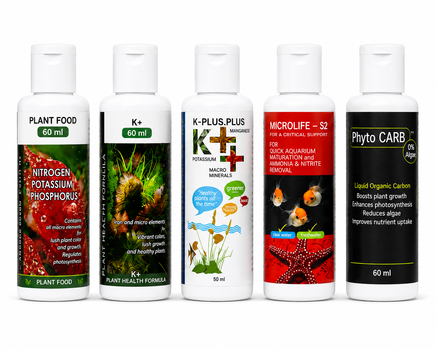 5 in 1 Plant Fertilizer Starter Pack | Complete Aquarium Plant Nutrition Kit