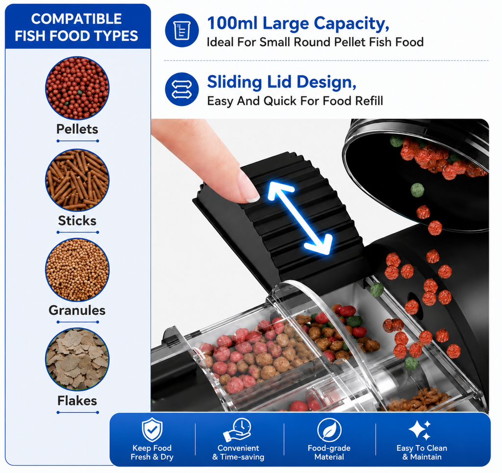 SunSun Food Timer – Automatic Fish Feeder for Aquariums