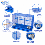 Blue Bird Cage with Tray – 15"