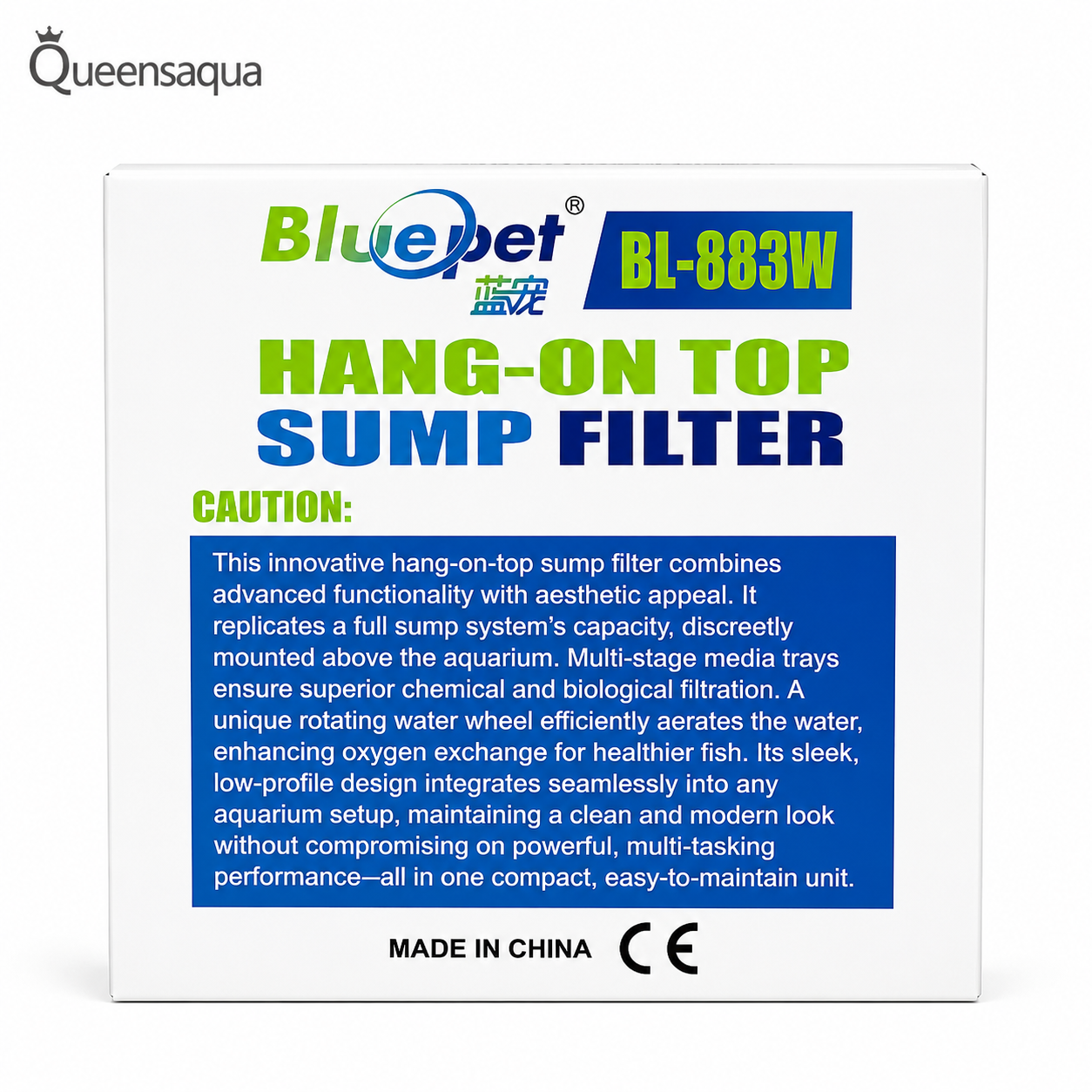 Blue Pet BL-883W Hang-On Top Sump Filter 12W 800L/H