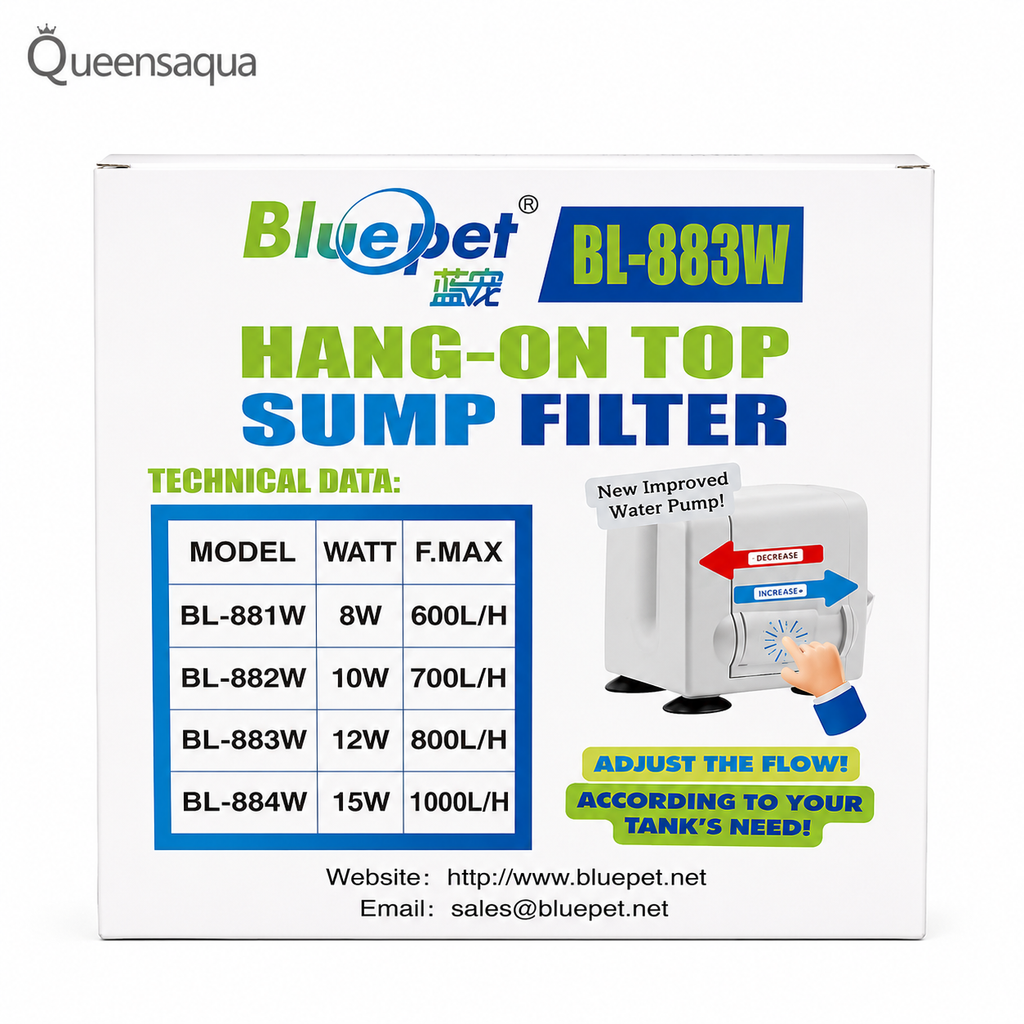 Blue Pet BL-883W Hang-On Top Sump Filter 12W 800L/H
