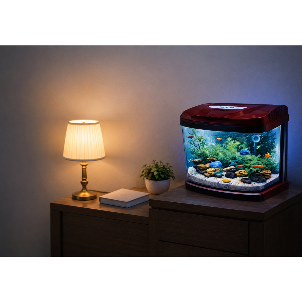 fish tank accessories online shopping india SunSun ATS-220 Desktop Betta Kit teeming with life and striking colors Blue Pet Aquarium Tank with