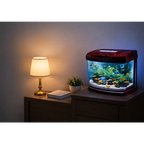Blue Pet Aquarium Tank with LED Light, Top Filter & Motor