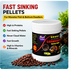 Pearl Pellets Carnivorous Sinking Fish Food 100g | 45% High Protein Monster Fish Food