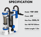 SUNSUN YBF-500 Aquarium Hang On Filter | Powerful External Fish Tank Filter