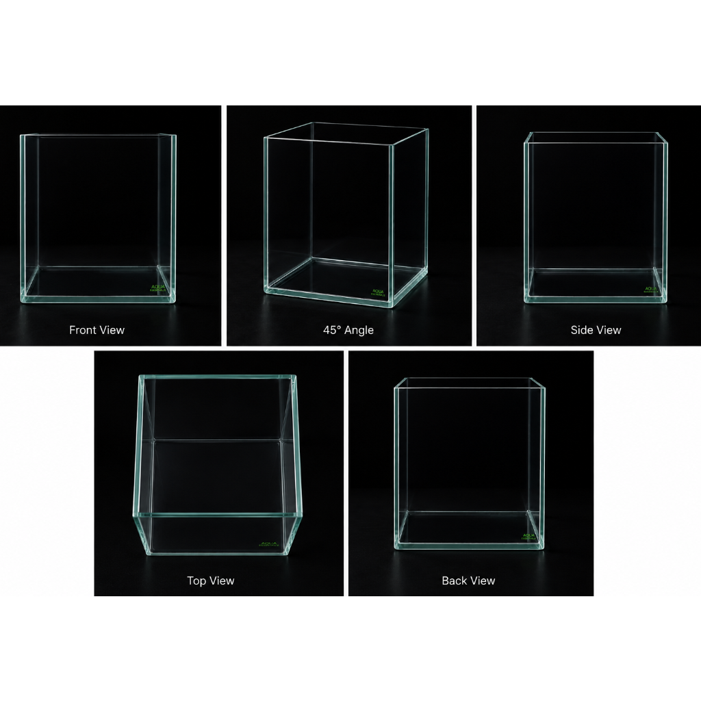 Extra Clear Betta Fish Tank 4.5L (6x6x8 Inch) – 4mm Glass