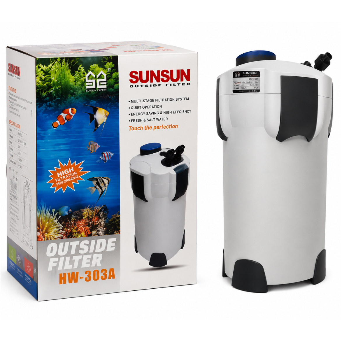 SunSun HW-303A Canister Filter 1400 LPH | External Aquarium Filter