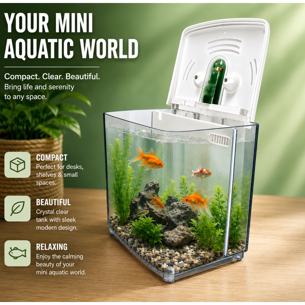 SunSun ATS-220 Desktop Betta Tank Kit - 5L Nano Aquarium