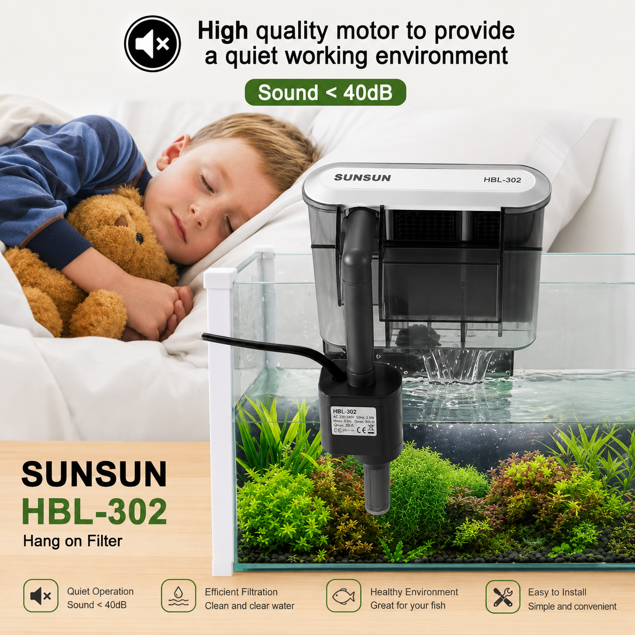 Sun Sun HBL 302 Aquarium Air Pump