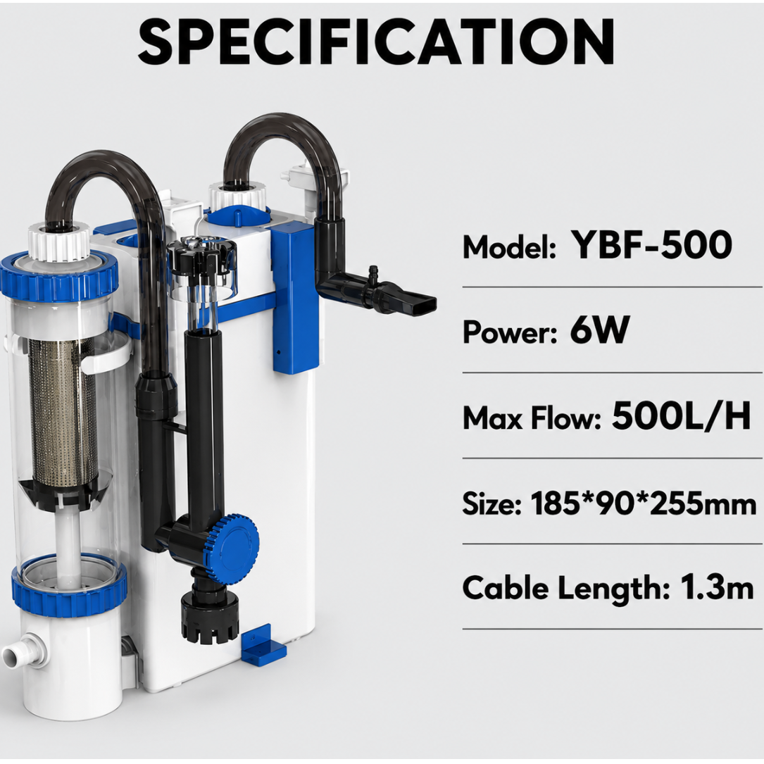 SUNSUN YBF-500 Aquarium Hang On Filter | Powerful External Fish Tank Filter