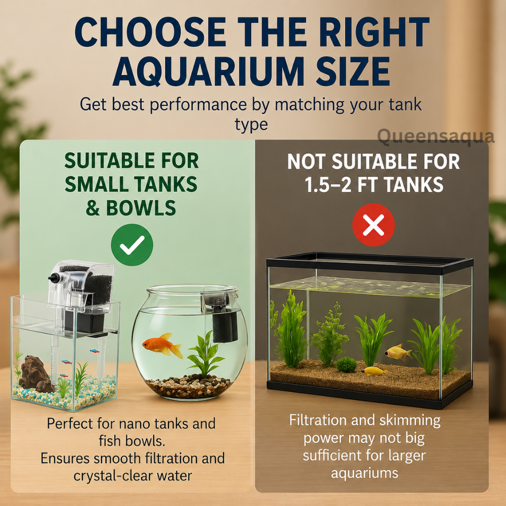 Blue Pet BLH-301 Hang-On Aquarium Filter 3W – 180L/H