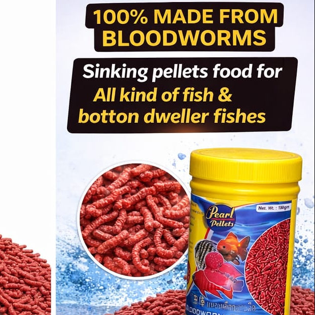 Pearl Pellets Blood Worms Sticks 100g | High Protein Fish Food
