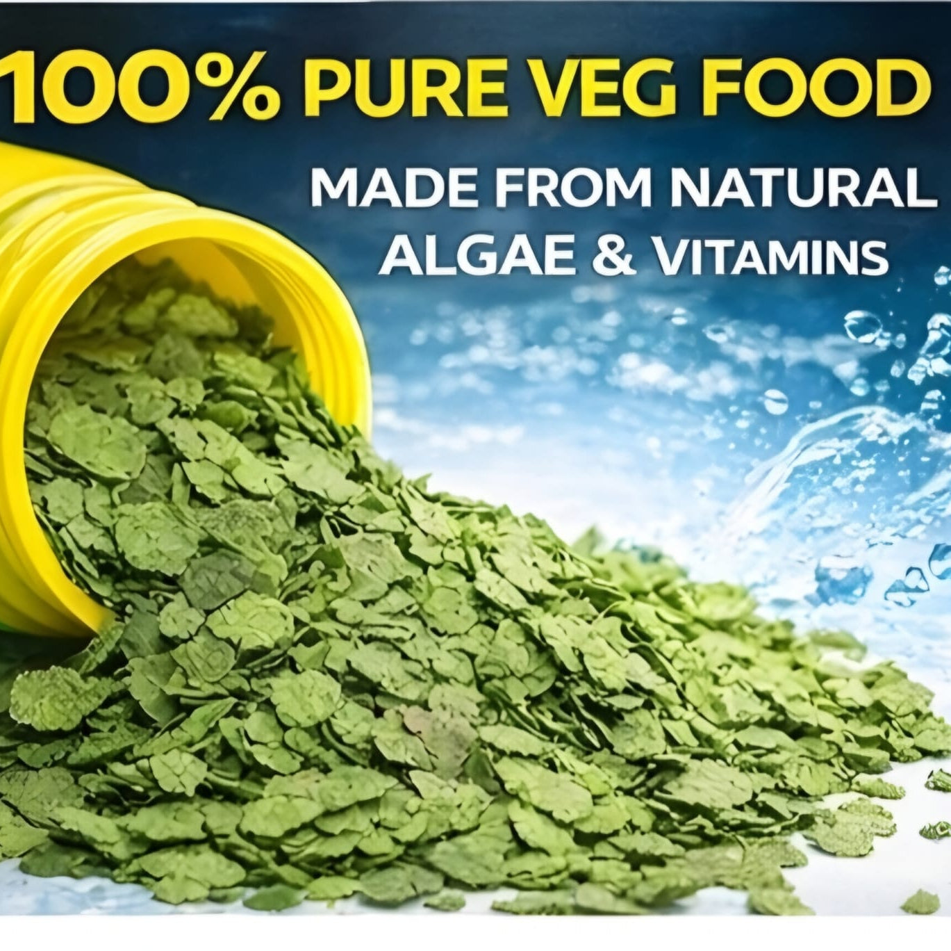 Pearl Pellets Spirulina Flakes Fish Food 40g | 54% High Protein Veg Fish Food