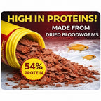 Pearl Pellets Bloodworms Flakes Fish Food 40g | 54% High Protein Fish Food