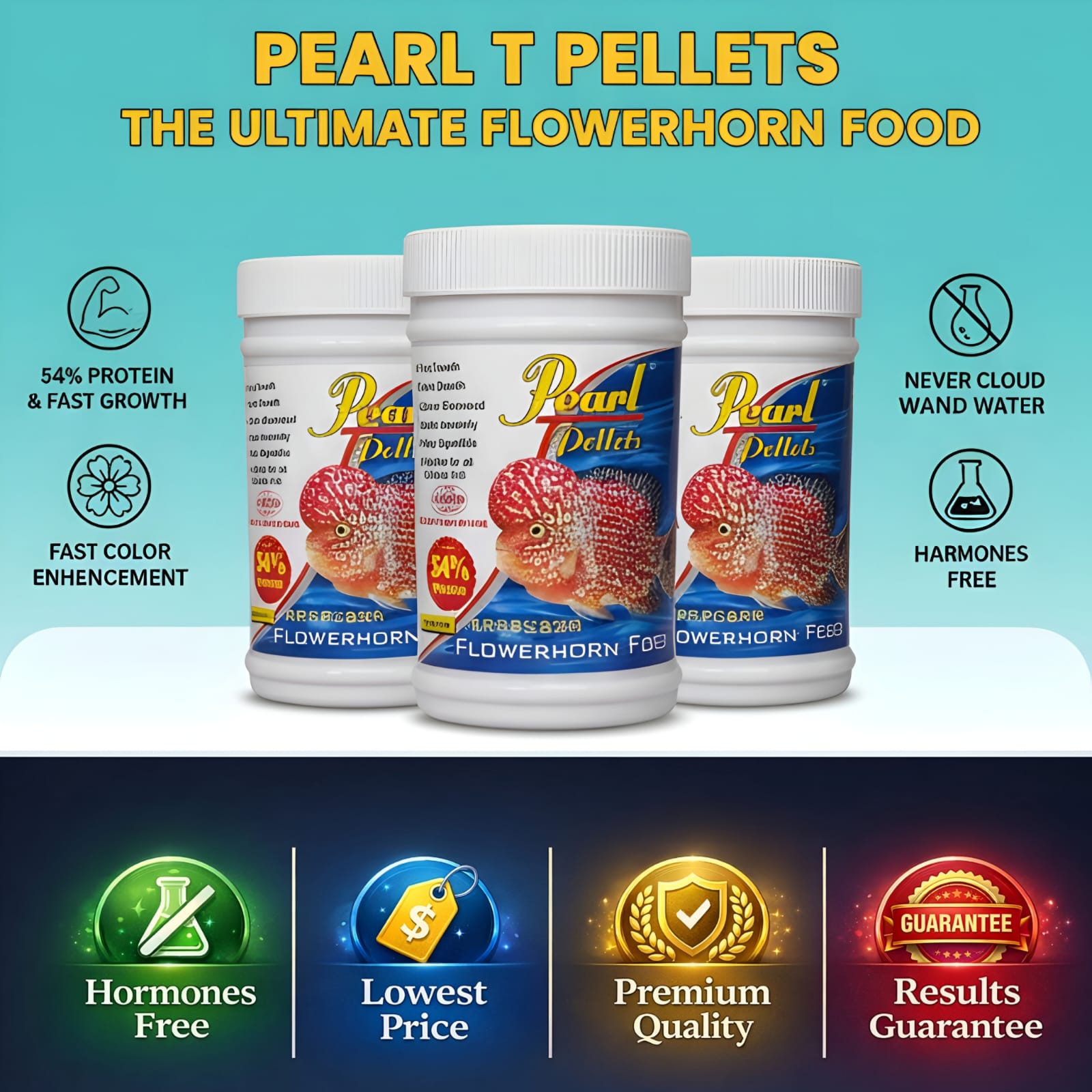 Pearl Pellets Flowerhorn Food 100g | Premium Flowerhorn Fish Food