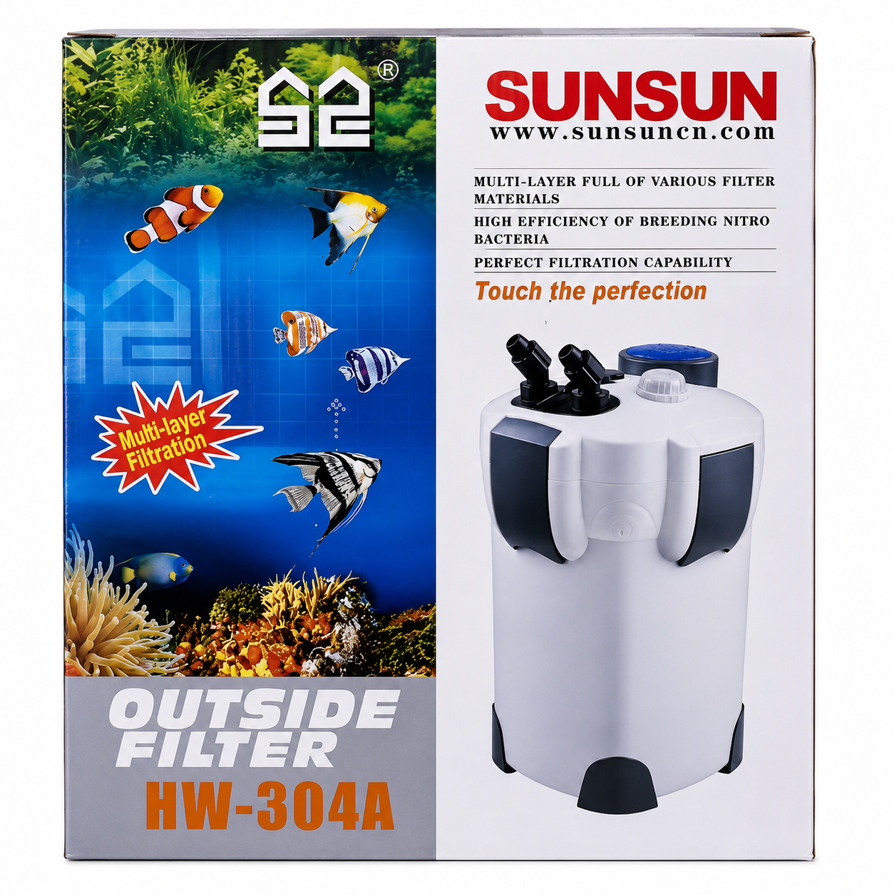 SunSun HW-304A Canister Filter – 2000L/H 4-Stage Filter